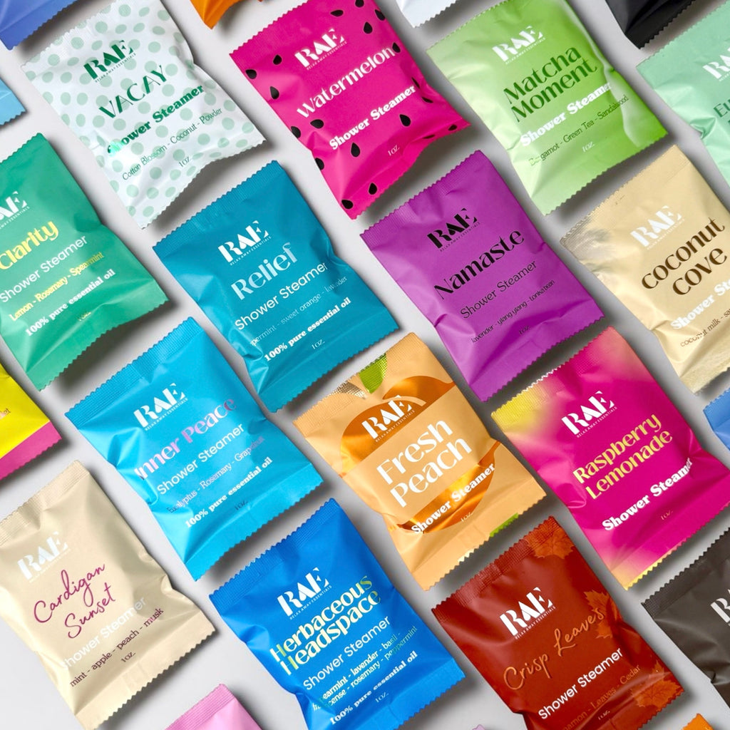 Sacred Shower: RAE© Aromatherapy-Essential Oil infused Disposable Shower Tablets