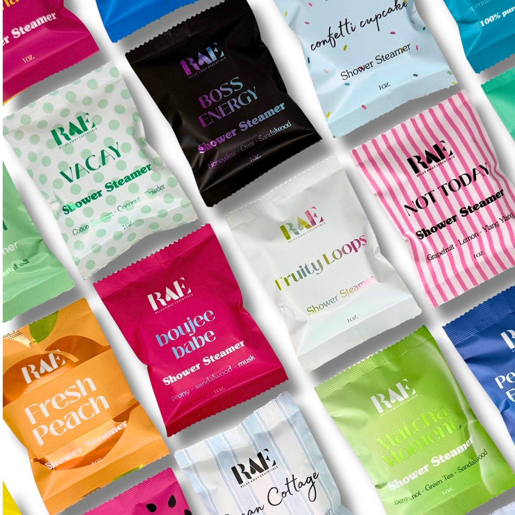 Sacred Shower: RAE© Aromatherapy-Essential Oil infused Disposable Shower Tablets